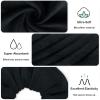 IVARYSS Super Towel Scrunchies for Drying Hair, Absorbent and Soft Microfiber for Frizz Free, Large Thick Ponytail Holder Wet Hair Accessories for Women and Girls, 4 PCS (Black) view 2