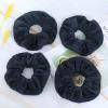 IVARYSS Super Towel Scrunchies for Drying Hair, Absorbent and Soft Microfiber for Frizz Free, Large Thick Ponytail Holder Wet Hair Accessories for Women and Girls, 4 PCS (Black) view 4