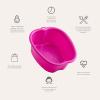 AMOBON Foot Soaking Bath Basin: Plastic Foot Spa Basin for Soaking Feet - Foot Soaking Tub with Massage Dots - Roomy Foot Soak Bucket for Water Spa and Foot Massage (Purple) view 2