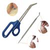 Long Handle Toenail Scissors for Adult Seniors & Easy Reach Long Handled Clipper for Thick Toe Nail with Ingrown Toenail File view 3