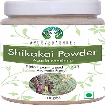 AYURVEDASHREE Shikakai Powder 100 Gm | Acacia concinna Fruit Pods Powder | Natural Hair Cleanser & Conditioner | Vegan | Non GMO | Vegan