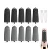 10 Pack Replacement Rollers Compatible with Finishing Touch Flawless Pedi Electric Tool File Include 2 Cleaning Brush (5 Black Coarse&5 Gray Fine) view 1