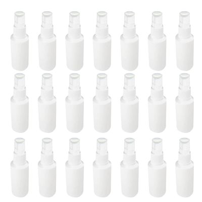 Aicosineg 20Pcs 60ml Pastic Fine Mist Spray Reusable Empty Bottle 2.03oz Spray Bottles Atomizer Pumps Refillable Bottle Plastic Bottle Small Refillable Liquid Containerfor Travel Essential Oils White