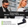100Counts Black Disposable Barber Neck Paper Strips Professional Stretchy Paper Neck Band Hairdressing Tool for Salon Hair Washing Cutting Shaving Styling Coloring view 4