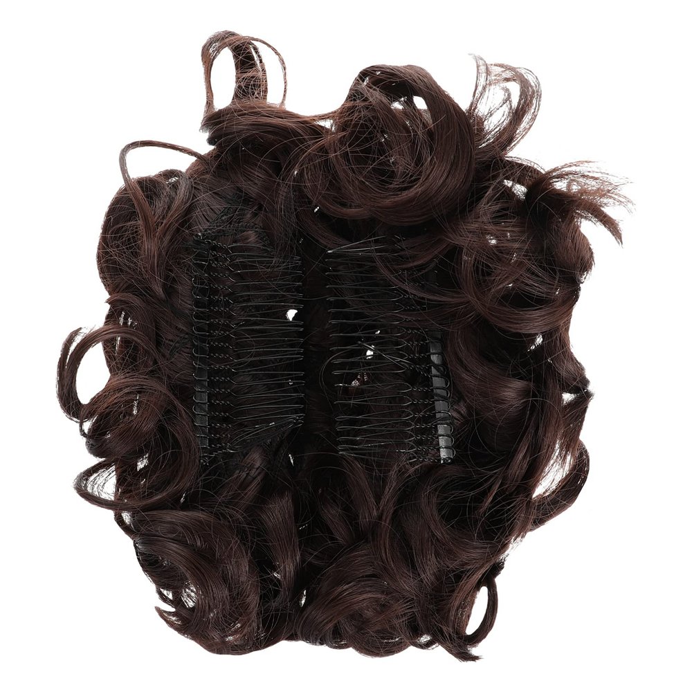 Beaupretty Gorgeous Curly Wig Hair Accessory for Cosplay and Daily Wear Stylish Updo Bun Natural Looking Synthetic Hair for Parties Celebrations and Events