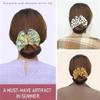 JUUCWOUT Deft Bun, Hair Bun Maker, Classy Multicolor Cloth Magic Clip, Twist Hairstyle Donut (D) view 3