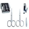 5Pcs Beauty Grooming Eyebrow Scissor Men Women Facial Nose Hair Scissor Curved Round Blunt Mustache Beard Manicure Pedicure Trimmer Set Stainless Steel Slant Tweezers Nail Clipper Pet Dog Scissor Kit view 1