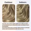 SARLA Ombre Invisible Wire Hair Extensions with 3 Clips Long Synthetic Wavy Curly Hairpiece Adjustable Transparent Headband for Women 22 Inch Brown to Ash Blonde view 2