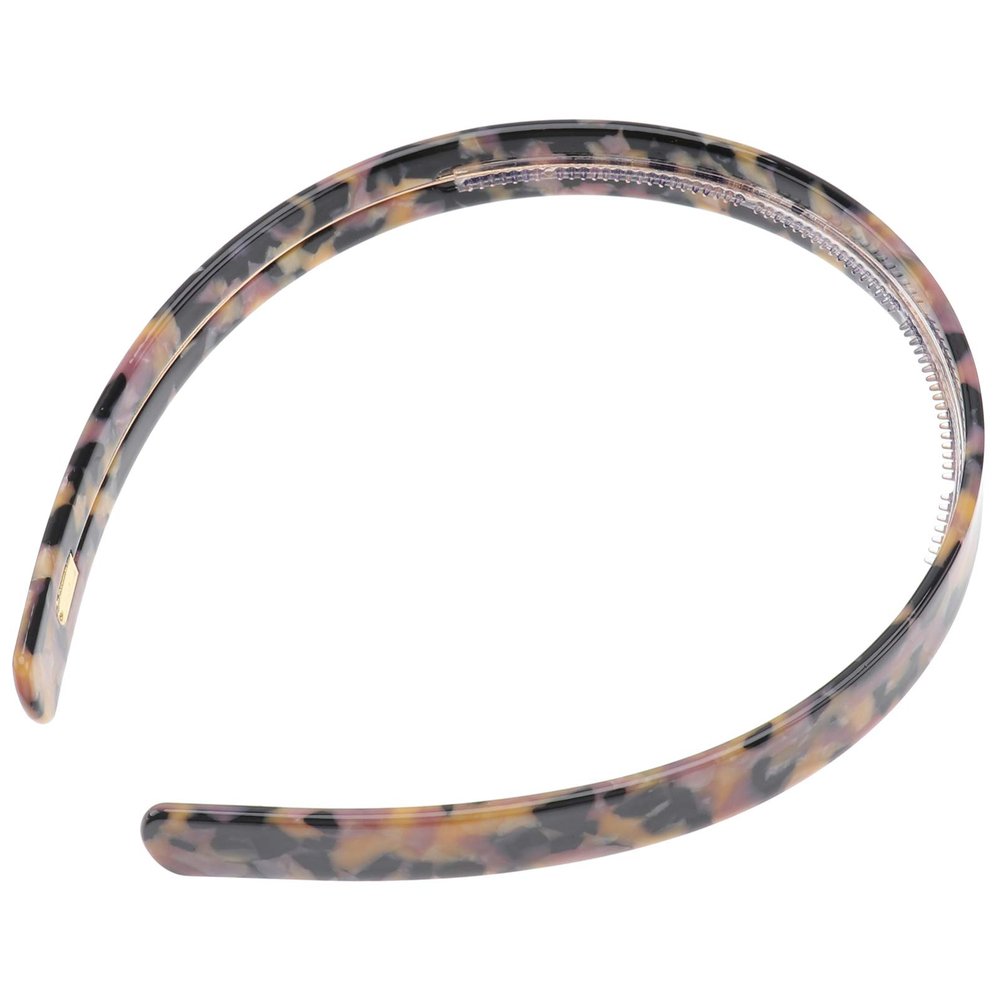 Uonlytech 1Pc Acetate Tortoise Shell Headband, Shower Thin Headband, Non- slip Leopard- Print Cellulose with Teeth, Hair accessories, for Girl & Women (Brown)