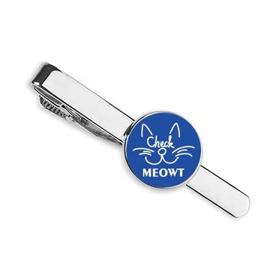 Check Cat Face Beard Necktie Tie Clip Bar Gift Business Man