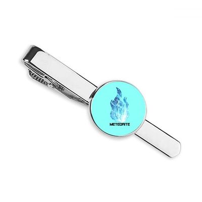 Cosmic Space Blue Flame Meteor Necktie Tie Clip Bar Gift Business Man