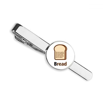 Bread Paragraph Food Read Necktie Tie Clip Bar Gift Business Man
