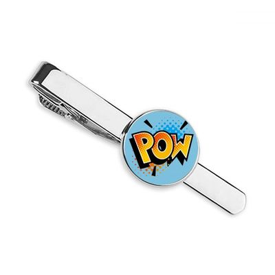 Boom Marked Tag Necktie Tie Clip Bar Gift Business Man