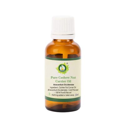Cashew Nut Oil | Anacardium Occidentale | for Skin | for Hair Growth | for Eyes | for Bones | Anti-Aging | Moisturizes Skin | 100% Pure Natural | Cold Pressed | 15ml | 0.507oz by R V Essential