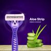 BOMBAE Hair Removal Razor for Women (Pack of 5) | Safe and Hygienic | Experience close and irritation-free shaves | Aloe Vera and Vitamin E view 3