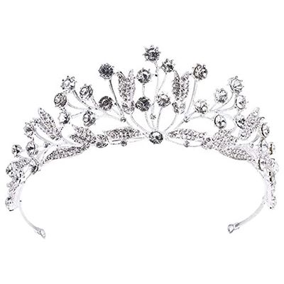 XIXIDIAN Crowns for Women,Silver Wedding Bridal Rhinestone Jewelry Tiaras,Crown Princess Headband Headpiece for Women Girls Birthday Pageant Party Wedding Prom Bridal