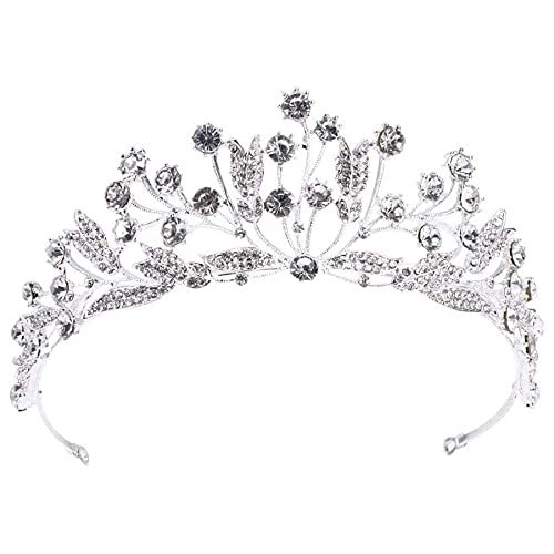 XIXIDIAN Crowns for Women,Silver Wedding Bridal Rhinestone Jewelry Tiaras,Crown Princess Headband Headpiece for Women Girls Birthday Pageant Party Wedding Prom Bridal