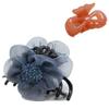 2Pack Plastic Silk Flowers Hair Claw with Rose Flower Shape Hair Claw Jaw Clips For Women Hair Clamps Hair Clips Ponytail Headwear (color2) view 1