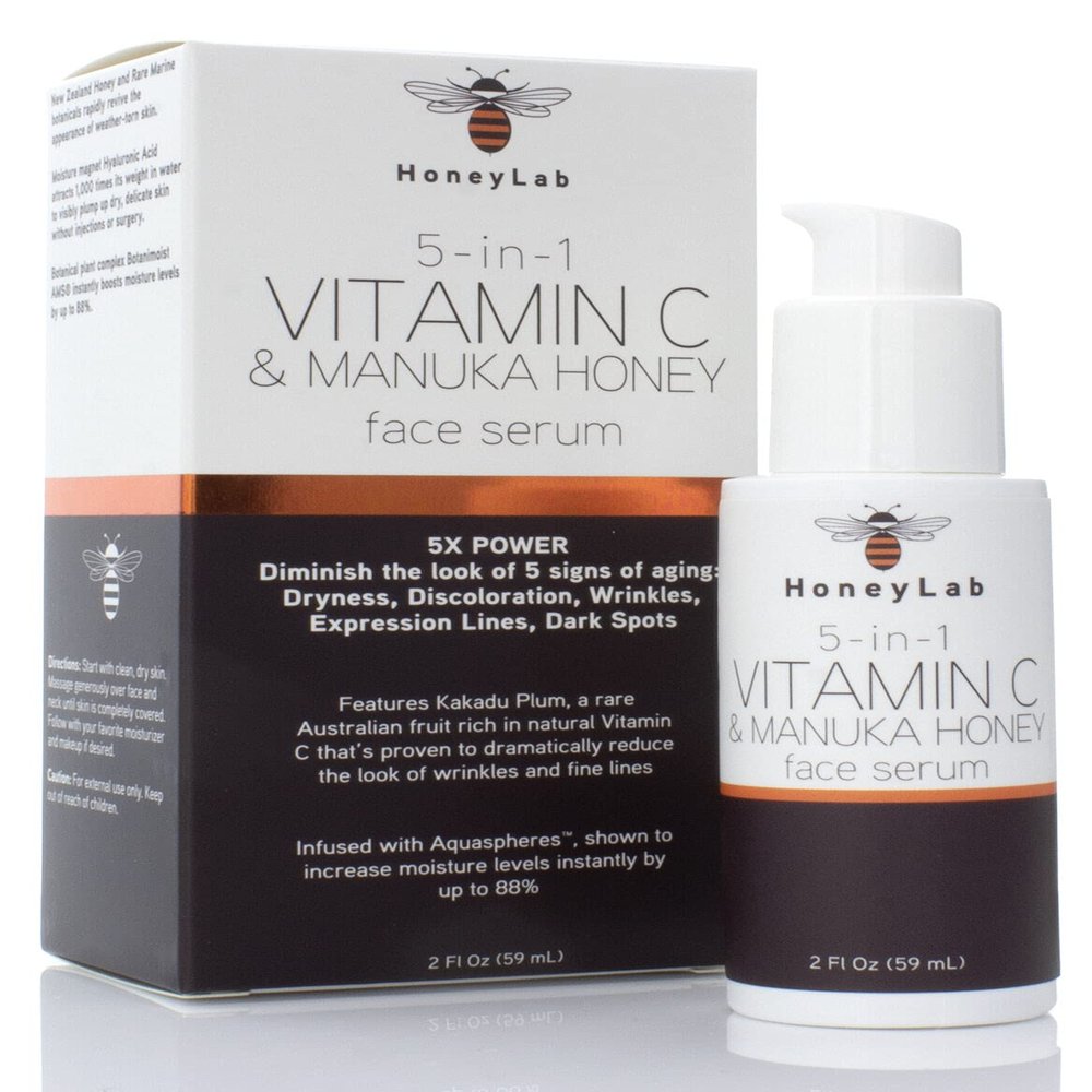 5 in 1 Vitamin C & Manuka Honey Face Serum 2 Fl Oz (59mL)
