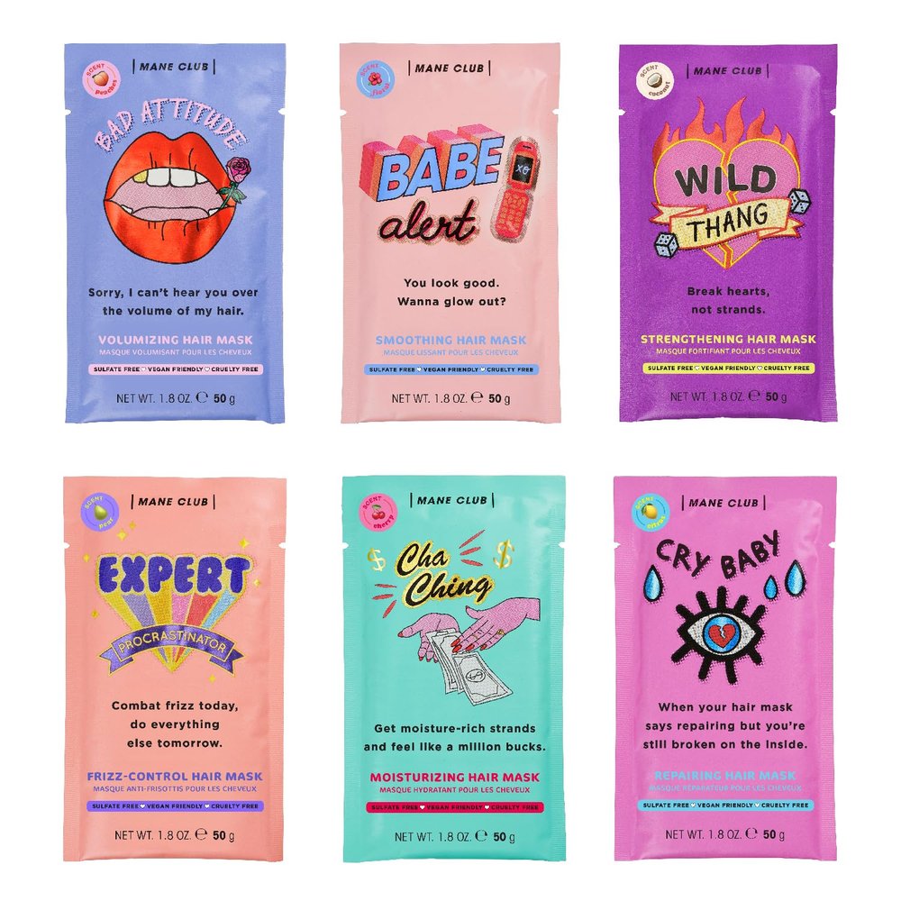 MANE CLUB Variety Pack Deep Conditioner, cruelty free, vegan, no sulfates or parabens Pack of 6