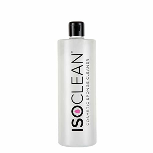 Isoclean Makeup Sponge Cleaner, 275ml, Vegan, Cruelty Free, Hygienic, Easy to Use & Long-Lasting, Professional Cosmetic Grade, Clear, Rectangular