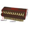 Coralpearl Wooden Nail Brush Cleaner Rosewood Two Sided in Natural 100% Boar Bristle for Cleaning Hand Finger Foot Toe, Fingernail Toenail Scrub Brush for Men Women Kids Manicure Pedicure Care (1) view 2