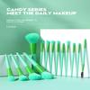 MIPPER 14 Pcs Candy Color Makeup Brushes Set Pro Eye Shadow Eyelash Concealer Powder Foundation Blending Cosmetic Brush Kit (pink+orange) view 3