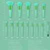 MIPPER 14 Pcs Candy Color Makeup Brushes Set Pro Eye Shadow Eyelash Concealer Powder Foundation Blending Cosmetic Brush Kit (rose red+blue) view 3