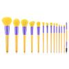 MIPPER 14 Pcs Candy Color Makeup Brushes Set Pro Eye Shadow Eyelash Concealer Powder Foundation Blending Cosmetic Brush Kit (yellow+purple) view 1