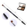 ENERGY Duo Eyebrow Brush Angled Eye Brow Brush and Spoolie Brushes Ultra Firm Thin Eyeliner Brush Premium Synthetic Eye Makeup Brush for Liquid Gel Cream Brow Eyeliner Defining Applicator Black view 4