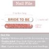 Bridal Shower Favors for Women - Set of 6 Rose Gold Bride Squad Nail Files, Brides Squad Emery Board - Bridal Shower Favors, Wedding Emery Board (6BSQ) view 3