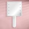 Kokie LED Mini Mirror, White Handheld Mini Mirror, Lighted Travel Makeup Mirror, Portable Mini Mirror view 3
