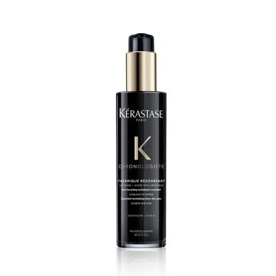 Kerastase Chronologiste Hair Serum Heat Protectant with Argan Oil - Controls Frizz, Strengthens and Prevents Breakage, Protects Against Humidity, For Dry, Fine & Brittle Hair, 5.1 Fl Oz
