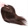 10" Short Straight Silk Base Human Hair Topper Add Extra Hair Volume 4.7x5.1" Women Toupee Human Hair Clip in Hairpieces Topper Hair Pieces for Women with Thinning Hair(Dark Brown) view 3