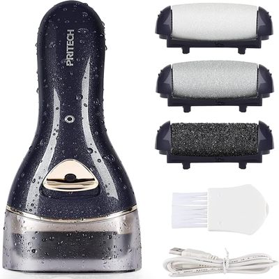 Electric Foot Callus Removers, Portable Electronic Foot File Pedicure Tools, Electric Callus Remover Kit, Professional Pedi Feet Care for Dead, Hard Cracked Dry Skin (Black)