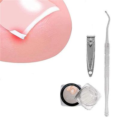 Depslee Ingrown Toenail Corrector Strips, Silicone Nail Pads Kit, painless toenail patch professional toenail treatment tool, improve the ingrown toenail (50 PIECE NAIL PADS SET)