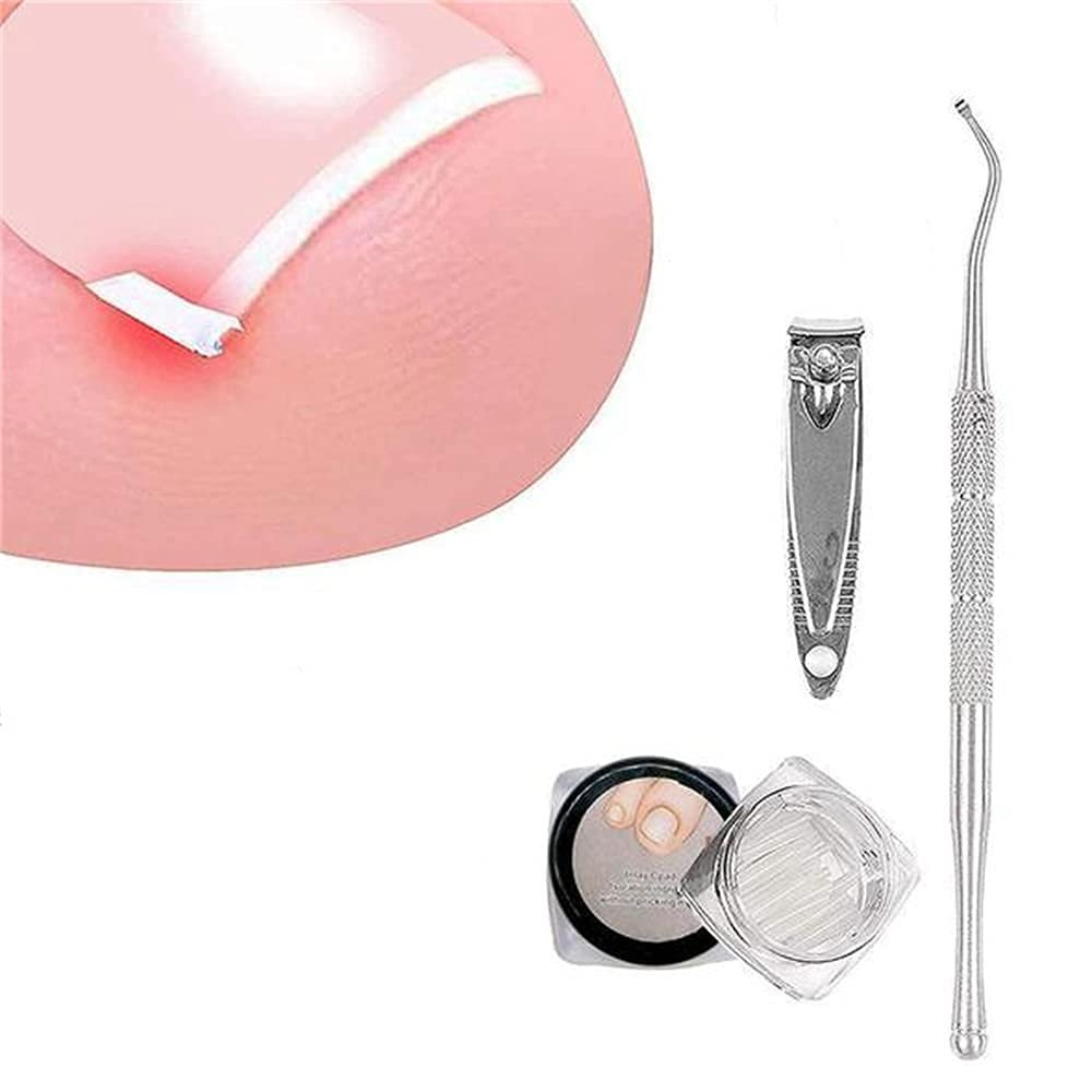 Depslee Ingrown Toenail Corrector Strips, Silicone Nail Pads Kit, painless toenail patch professional toenail treatment tool, improve the ingrown toenail (50 PIECE NAIL PADS SET)