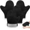SATINIOR 4 Packs Self Tanning Mitt Applicators Double Sided Sunless Tanning Mittens Reusable Applicator Mittens Tanner Gloves with Thumb(Black) view 1