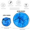 2 Pieces Hair Cutting Cape for Adults Umbrella Hair Cutting Cloak Foldable Catcher for Teens and Adults, Blue and Silver view 2
