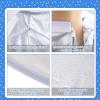 2 Pieces Hair Cutting Cape for Adults Umbrella Hair Cutting Cloak Foldable Catcher for Teens and Adults, Blue and Silver view 3