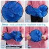 2 Pieces Hair Cutting Cape for Adults Umbrella Hair Cutting Cloak Foldable Catcher for Teens and Adults, Blue and Silver view 4