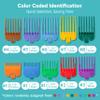 10 Professional Hair Clipper Guards Cutting Guides Compatible with Most Wahl Clippers with Organizer, Color Coded Clipper Combs Replacement - 1/16" to 1" view 3