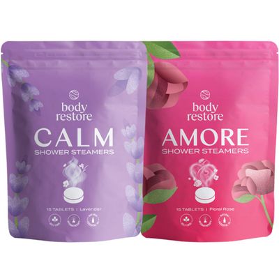 Body Restore Shower Steamers Aromatherapy (15 Packs x 2)- Gifts for Mom, Gifts for Women & Men, Shower Bath Bombs, Lavender, Rose, Essential Oils, Stress Relief