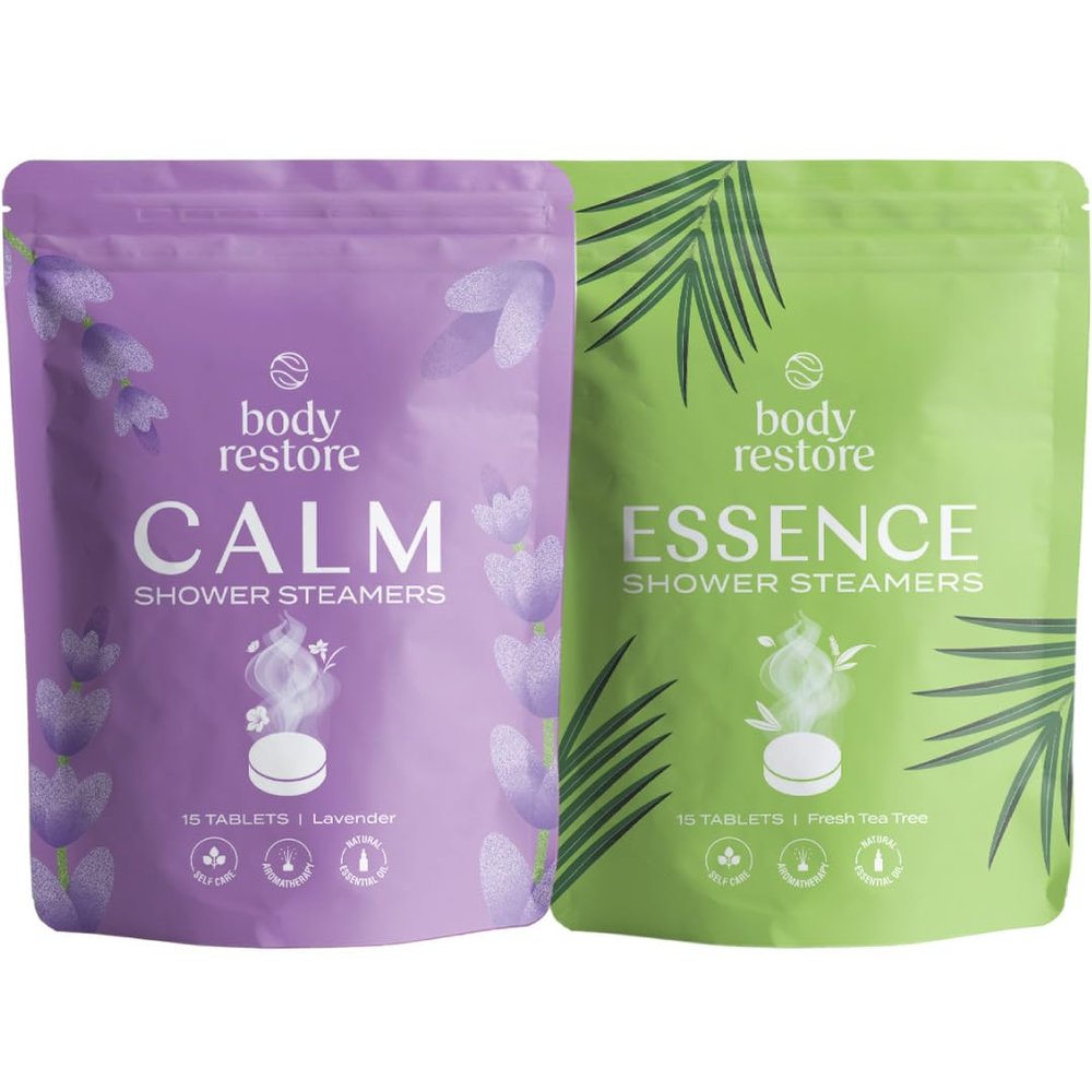 Body Restore Shower Steamers Aromatherapy (15 Pack x 2) - Gifts for Mom, Gifts for Women & Men, Shower Bath Bombs, Lavender, Tea Tree Essential Oils, Stress Relief