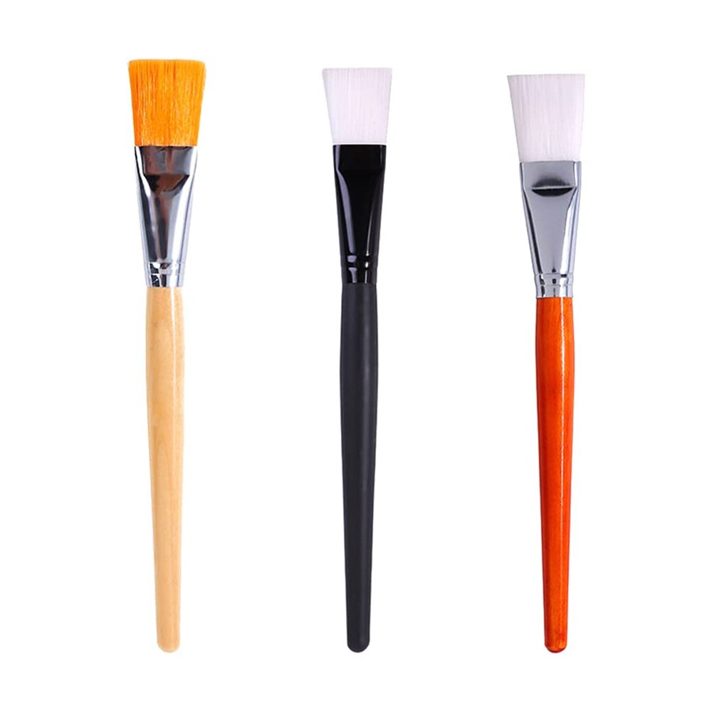3pcs Fan Facial Facial Mud Applicator Acid Applicator Brush Cosmetic Tools Makeup Applicator for Mud Cream Women Girls