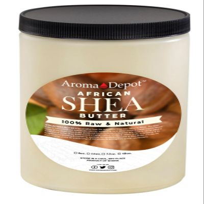 Raw African Shea Butter 2 lb Jar Ivory/White Grade A 100% Natural & Pure. Fresh Moisturizing, Ideal for Dry and Cracked Skin. Can be use in Body, Hair and Face. Imported from GHANA.