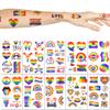 10 Sheet Pride Rainbow Tattoo Sticker Temporary Tattoo Gay Pride Parade Body Painting Party Celebration Personality Decoration Party Supplies view 1