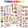 10 Sheet Pride Rainbow Tattoo Sticker Temporary Tattoo Gay Pride Parade Body Painting Party Celebration Personality Decoration Party Supplies view 3