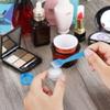 100 Pieces 3g Empty Clear Plastic Sample Containers with Purple Lids Cosmetic Jars with 5 Pieces Mini Spatulas by Accmor view 2
