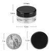 100 Pieces 3g Empty Clear Plastic Sample Containers with Purple Lids Cosmetic Jars with 5 Pieces Mini Spatulas by Accmor view 4